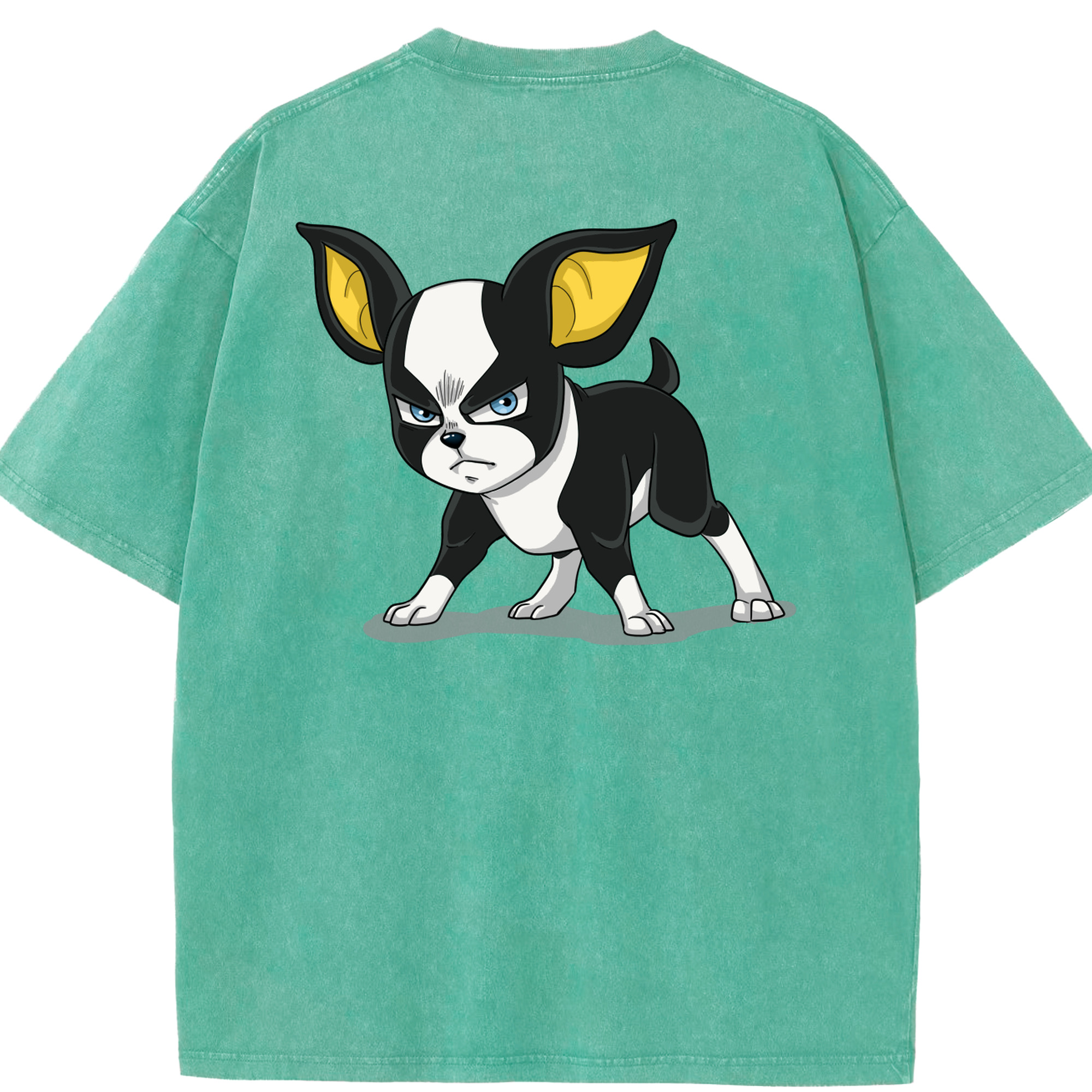 （画像用） ジョジョの奇妙な冒険 イギー JoJo's Bizarre Adventure Iggy 綿100% ヴィンテージ風 半袖Tシャツ（背面プリント）